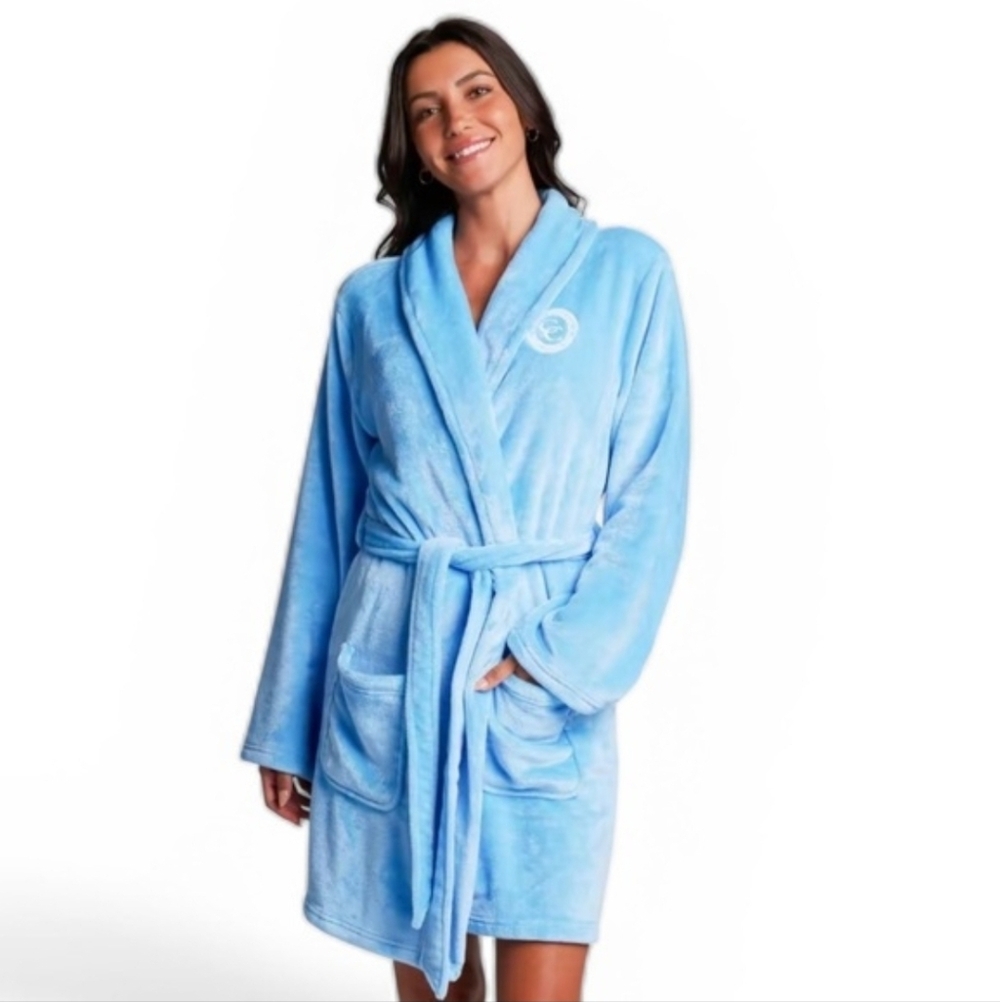 COMFRT DREAMDAY PLUSH ROBE IN PARIS BLUE M/L